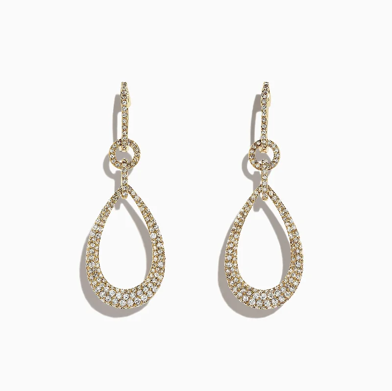 Limited-Stock Jewelry Sale – Once It's Gone, It's Gone 14K Yellow Gold Diamond Drop Earrings, 1.50 TCW Limited-Stock Jewelry Sale – Once It's Gone, It's Gone 14K Yellow Gold Diamond Drop Earrings, 1.50 TCW