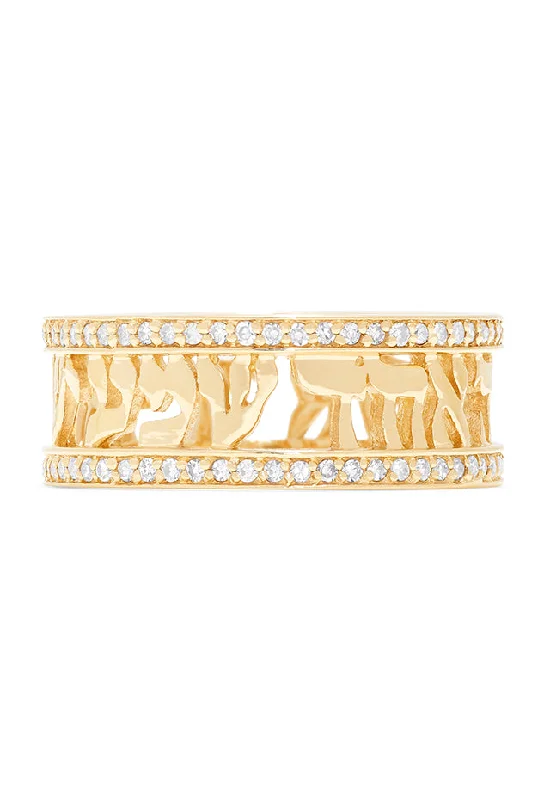 Luxury Meets Affordability – Jewelry Sale Now Live 14K Yellow Gold Diamond Shema Ring, 0.42 TCW Luxury Meets Affordability – Jewelry Sale Now Live 14K Yellow Gold Diamond Shema Ring, 0.42 TCW