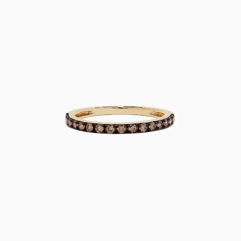 Chic, Trendy, And Affordable Jewelry Sale 14K Yellow Gold Espresso Diamond Band, 0.34 TCW Chic, Trendy, And Affordable Jewelry Sale 14K Yellow Gold Espresso Diamond Band, 0.34 TCW
