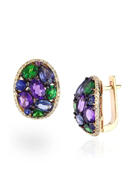 Jewelry Deals That Outshine The Rest 14K Yellow Gold Multi Gemstone & Diamond Earrings Jewelry Deals That Outshine The Rest 14K Yellow Gold Multi Gemstone & Diamond Earrings