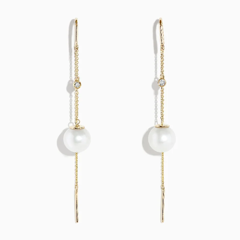 Trending Jewelry Now At Unbeatable Prices 14K Yellow Gold Pearl and Diamond Drop Earrings Trending Jewelry Now At Unbeatable Prices 14K Yellow Gold Pearl and Diamond Drop Earrings