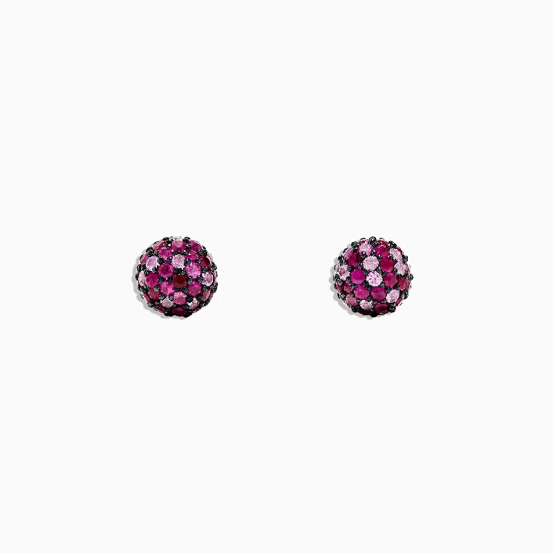 Sparkle More For Less – Jewelry Sale Happening Now 925 Sterling Silver Pink Sapphire Splash Stud Earrings, 2.45 TCW Sparkle More For Less – Jewelry Sale Happening Now 925 Sterling Silver Pink Sapphire Splash Stud Earrings, 2.45 TCW