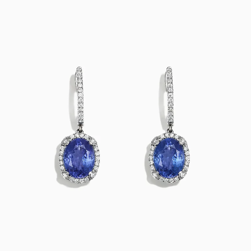 Premium Jewelry At Promotional Prices – Shine Today 14K White Gold Tanzanite and Diamond Earrings, 4.14 TCW Premium Jewelry At Promotional Prices – Shine Today 14K White Gold Tanzanite and Diamond Earrings, 4.14 TCW