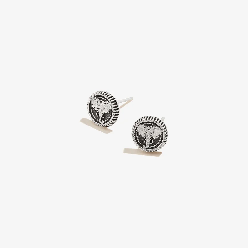Timeless Elegance, Temporary Discounts – Act Fast Elephant Embossed Stud Earrings