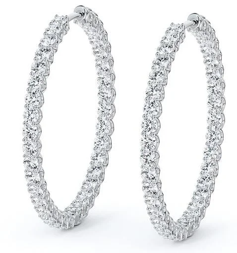 Your Perfect Accessory At The Perfect Price Platinum Diamond Hoops by Forevermark