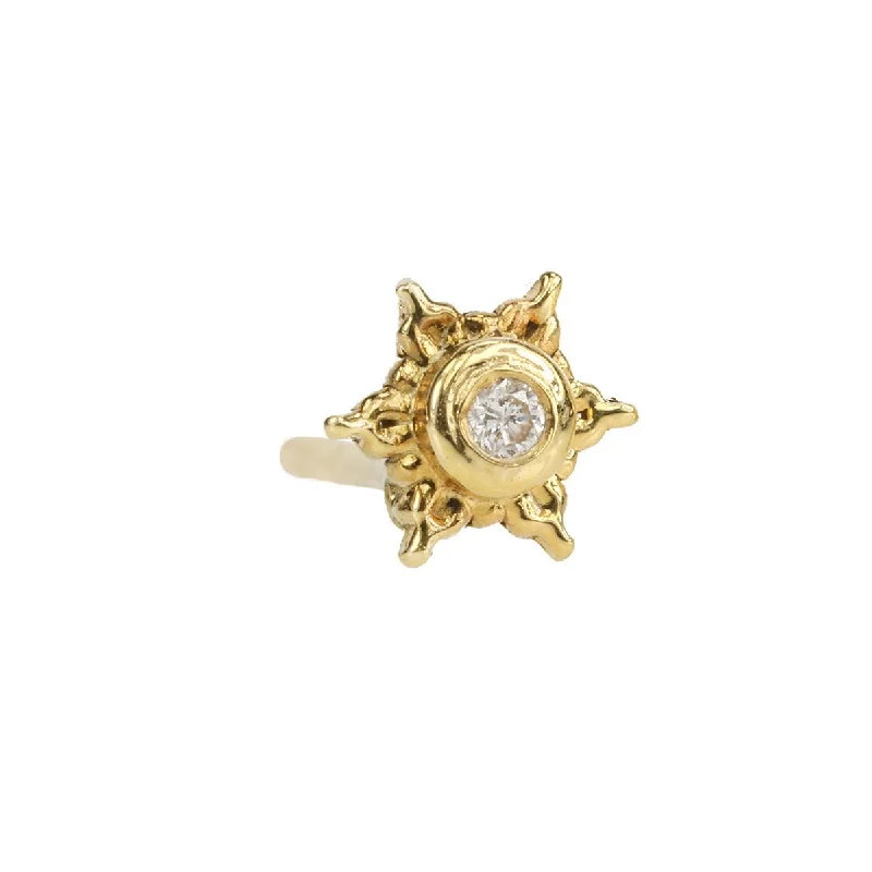 Exclusive Jewelry Offers – Sparkle For Less Gold "Star" Stud Earrings with Bezel-Set Diamond Center Exclusive Jewelry Offers – Sparkle For Less Gold "Star" Stud Earrings with Bezel-Set Diamond Center