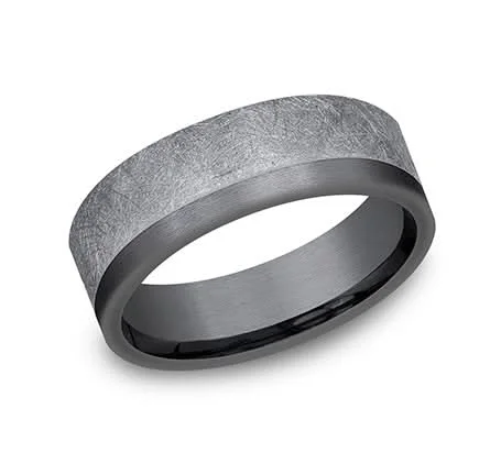 Bestselling Jewelry At Special Promotional Rates Gray Etched Tantalum Offset Mens Band Bestselling Jewelry At Special Promotional Rates Gray Etched Tantalum Offset Mens Band