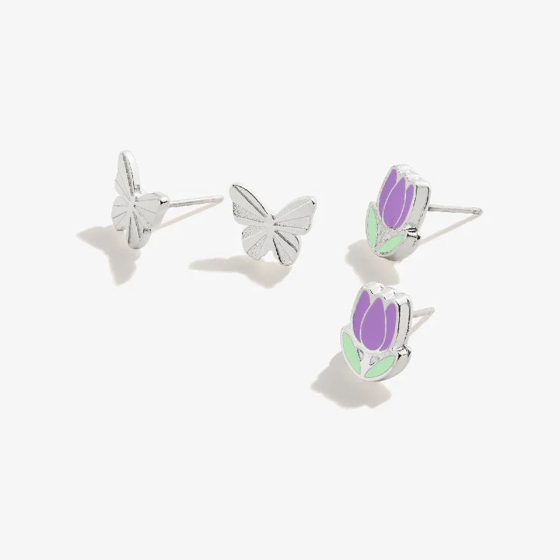 Don't Miss These Dazzling Jewelry Discounts Happiness Flower + Butterfly Stud Earrings, Set of 2 Don't Miss These Dazzling Jewelry Discounts Happiness Flower + Butterfly Stud Earrings, Set of 2
