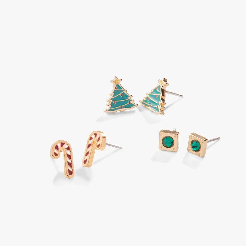 Affordable Elegance – Special Jewelry Sale Now Live Holiday Cheer + Emerald Stud Earrings, Set of 3 Affordable Elegance – Special Jewelry Sale Now Live Holiday Cheer + Emerald Stud Earrings, Set of 3