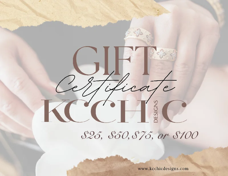 Discover Unique Jewelry With Special Limited-Time Offers KC Chic Gift Cards