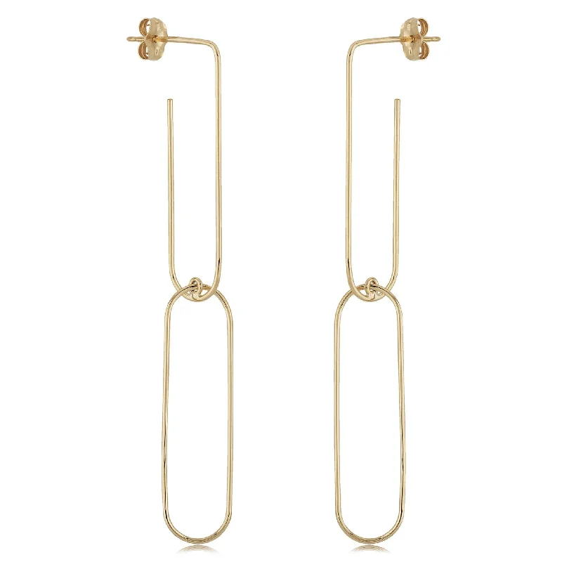 High-End Sparkle, Low-End Prices – Jewelry Sale Live Long Oval Dangle Earrings in Yellow Gold by Carla | Nancy B. High-End Sparkle, Low-End Prices – Jewelry Sale Live Long Oval Dangle Earrings in Yellow Gold by Carla | Nancy B.