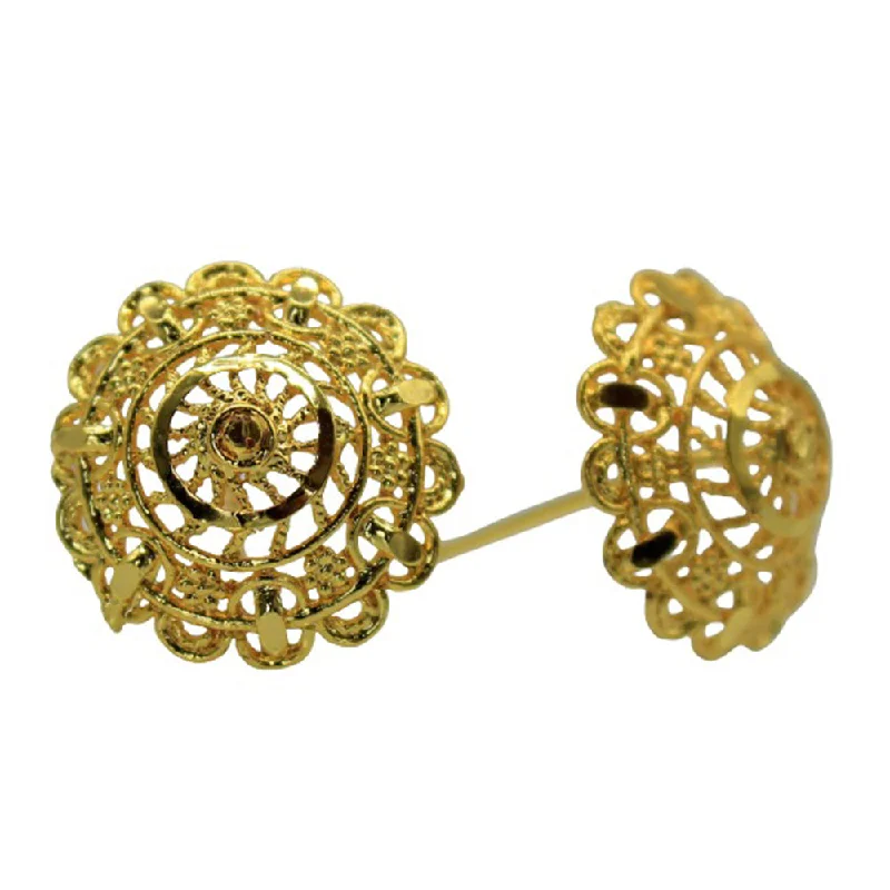 The Perfect Jewelry Piece At The Perfect Discount Mahavir Gold Plated Stud Earrings The Perfect Jewelry Piece At The Perfect Discount Mahavir Gold Plated Stud Earrings