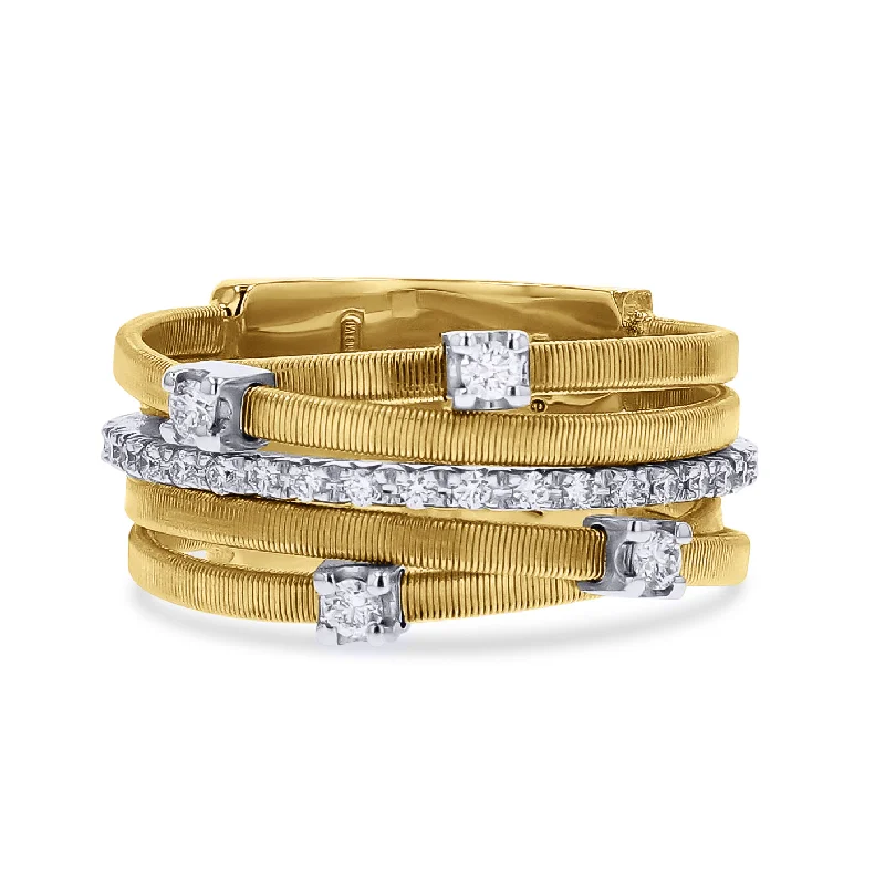 Don't Miss These Dazzling Jewelry Discounts Marco Bicego® 'Goa' Gold 5-Row Diamond Stack Ring Don't Miss These Dazzling Jewelry Discounts Marco Bicego® 'Goa' Gold 5-Row Diamond Stack Ring