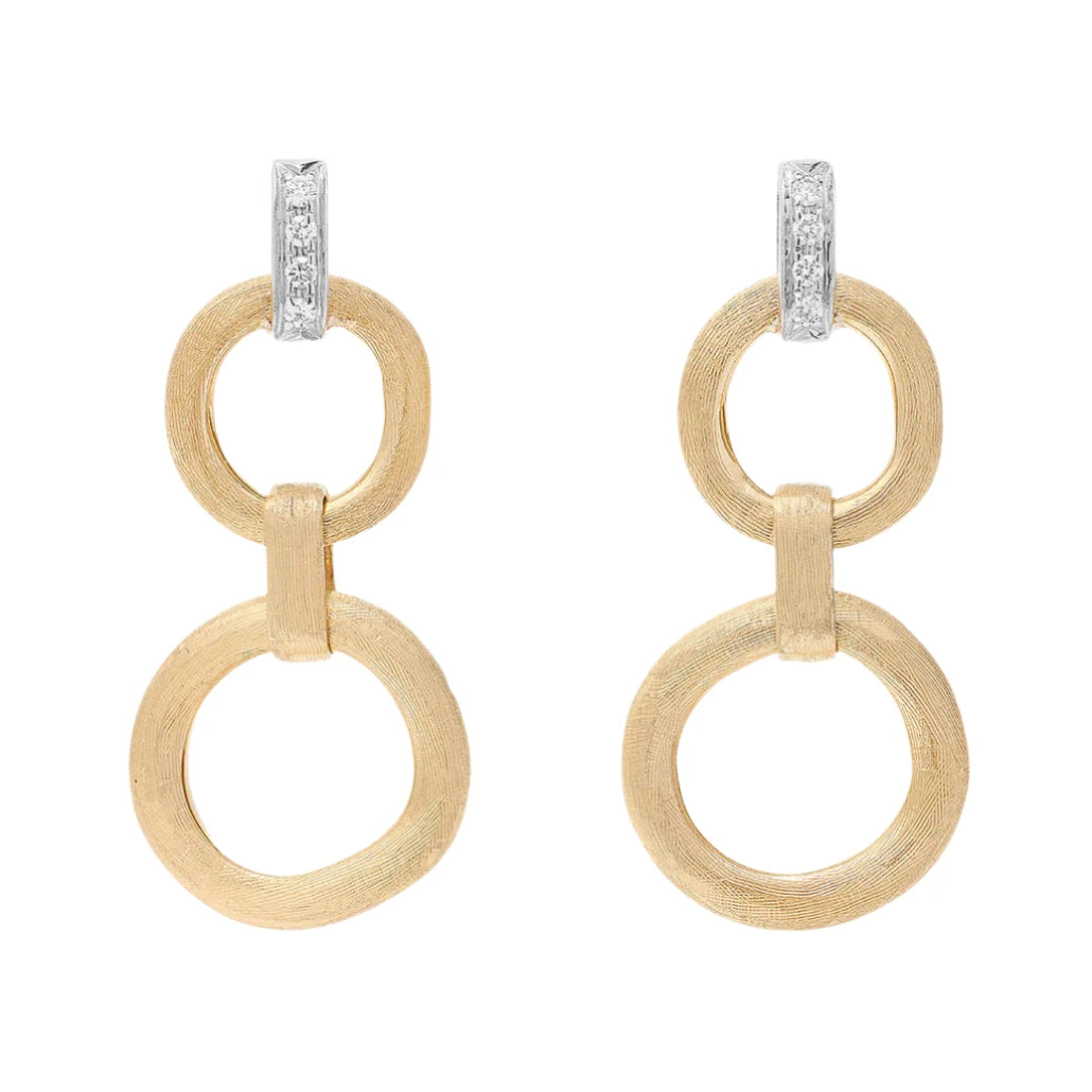 Jewelry Sale Bonanza – Grab Your Sparkle Now Marco Bicego® 'Jaipur' Mixed Gold Diamond Double Link Earrings Jewelry Sale Bonanza – Grab Your Sparkle Now Marco Bicego® 'Jaipur' Mixed Gold Diamond Double Link Earrings
