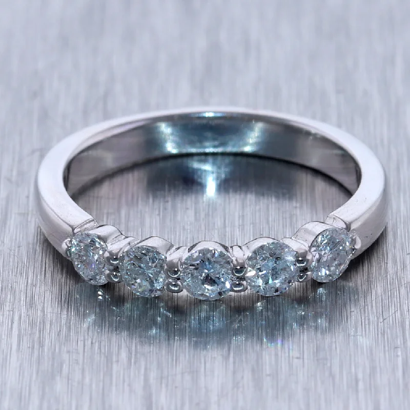 Don't Miss These Dazzling Jewelry Discounts Modern 14k White Gold 0.75ctw Diamond Wedding Band Ring Don't Miss These Dazzling Jewelry Discounts Modern 14k White Gold 0.75ctw Diamond Wedding Band Ring