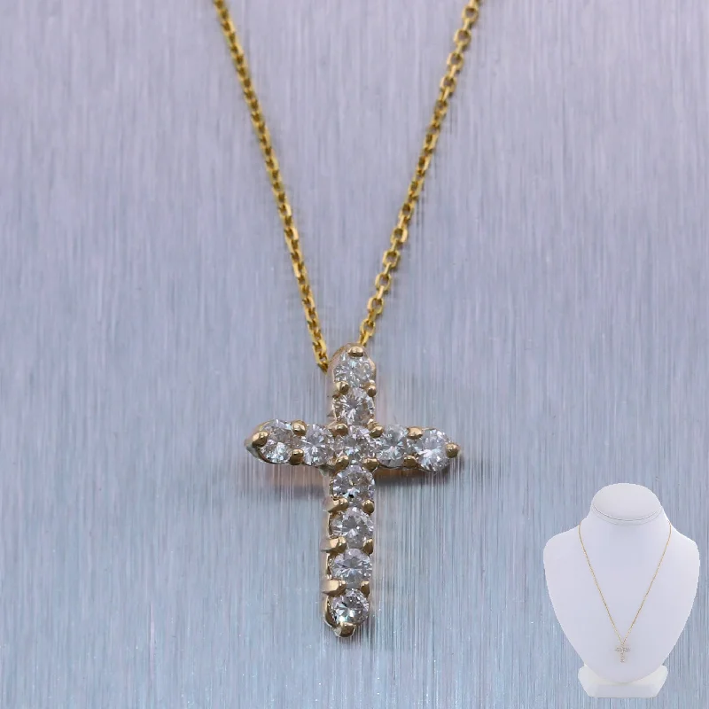 Sparkle More For Less – Jewelry Sale Happening Now Modern 14k Yellow Gold 0.83ctw Diamond Cross 19" Necklace Sparkle More For Less – Jewelry Sale Happening Now Modern 14k Yellow Gold 0.83ctw Diamond Cross 19" Necklace