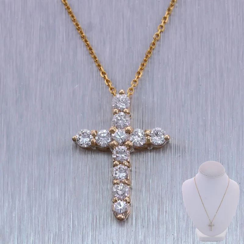 Buy More, Save More On Stunning Jewelry Pieces Modern 14k Yellow Gold 1.10ctw Diamond Cross 20" Necklace Buy More, Save More On Stunning Jewelry Pieces Modern 14k Yellow Gold 1.10ctw Diamond Cross 20" Necklace