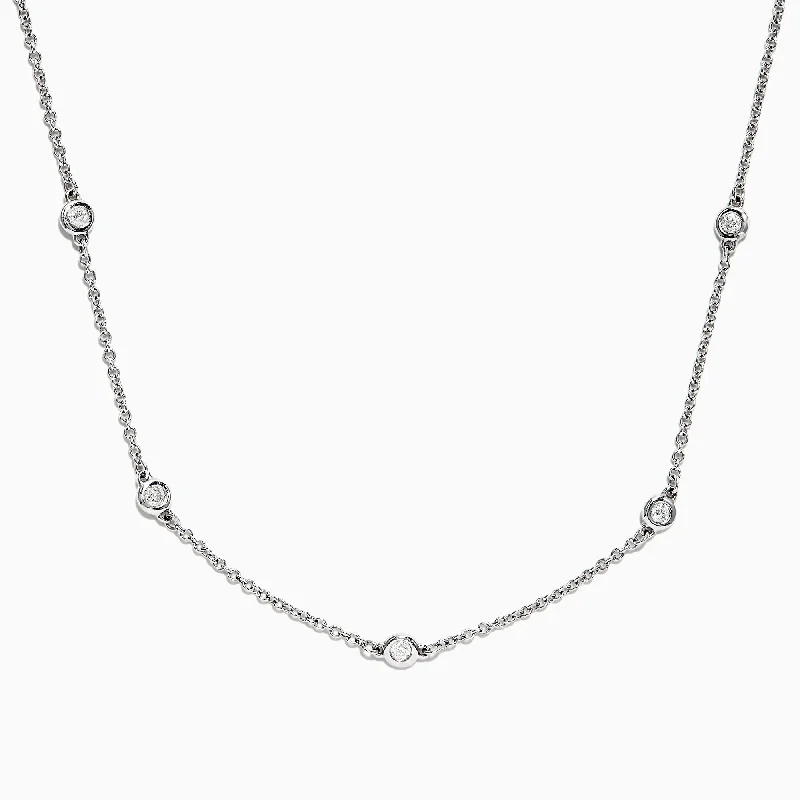 Unbeatable Offers On Luxury And Everyday Jewelry 14K White Gold 18" Diamond Necklace, .69 TCW Unbeatable Offers On Luxury And Everyday Jewelry 14K White Gold 18" Diamond Necklace, .69 TCW