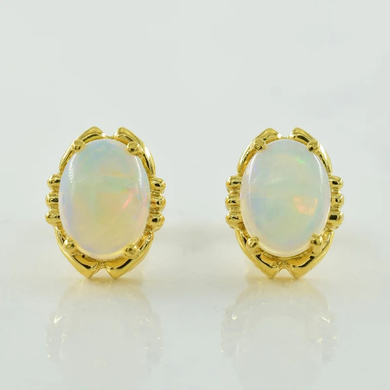 Elegant Jewelry Pieces At Unbelievable Prices Opal Stud Earrings | 1.40ctw |