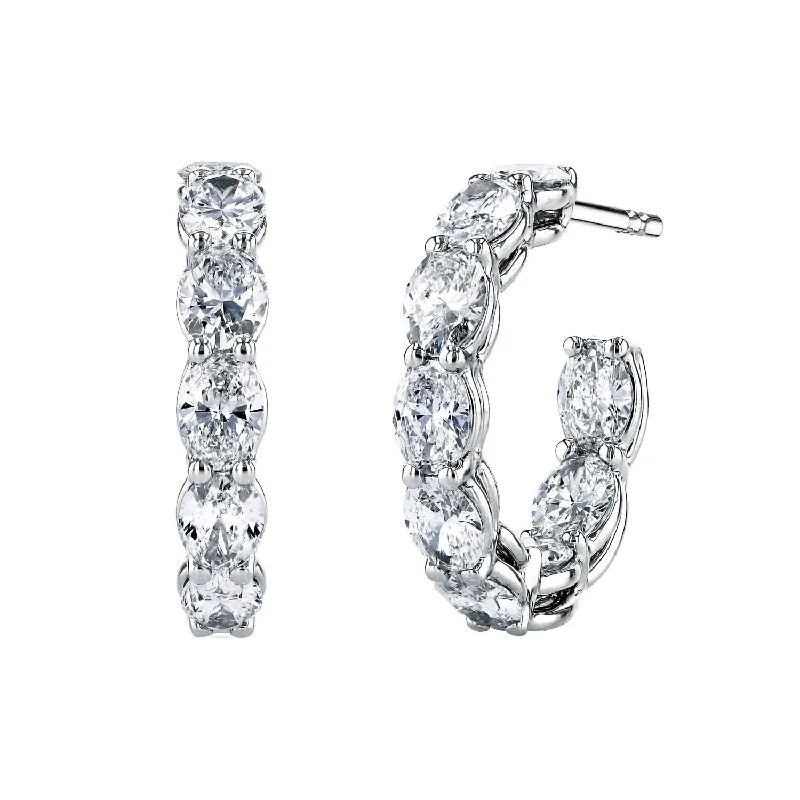Fashion-Forward Jewelry At Exclusive Discounts Oval-Cut Diamond Hoops