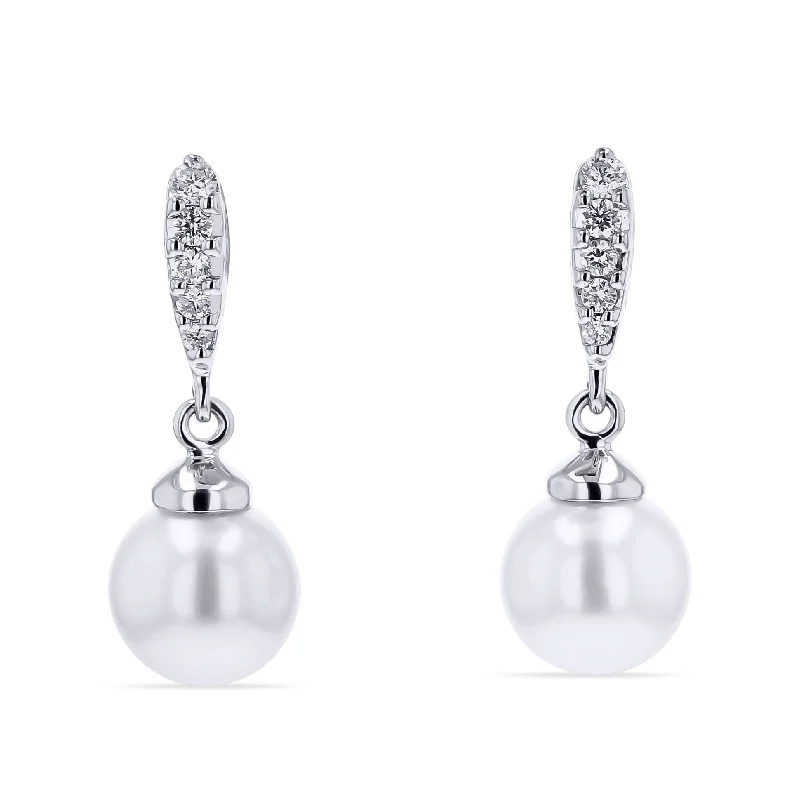 Shine Without Limits – Jewelry Sale Happening Now Pave Diamond Pearl Dangle Earrings Shine Without Limits – Jewelry Sale Happening Now Pave Diamond Pearl Dangle Earrings