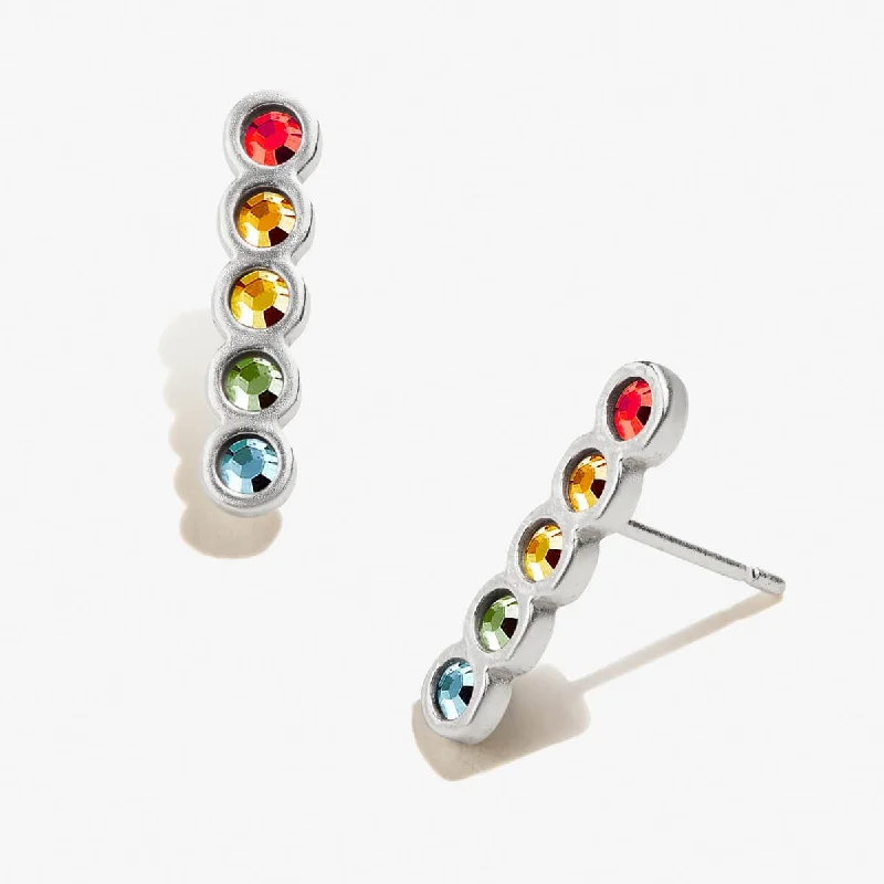 Affordable Luxury Jewelry – Style At A Great Price Pavé Rainbow Bar Stud Earrings