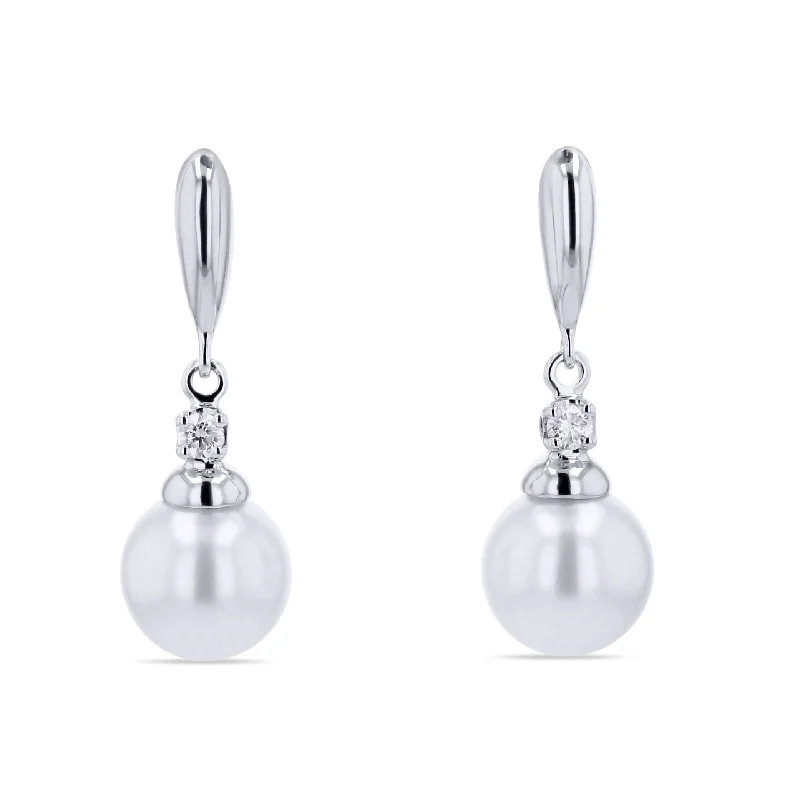 Beautiful Jewelry, Breathtaking Discounts – Hurry In Pearl and Diamond-Accent Dangle Earrings Beautiful Jewelry, Breathtaking Discounts – Hurry In Pearl and Diamond-Accent Dangle Earrings