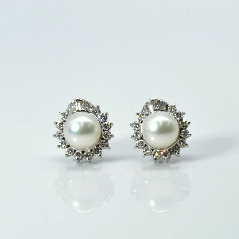 Don't Miss Out – Shop Elegant Jewelry For Less Pearls & Diamond Stud Earrings | 1.00ctw | Don't Miss Out – Shop Elegant Jewelry For Less Pearls & Diamond Stud Earrings | 1.00ctw |