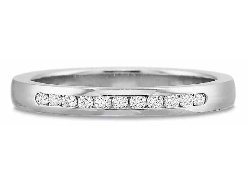 Versatile Layering Jewelry For Effortless Chic Precision Set White Gold Diamond Channel Band Versatile Layering Jewelry For Effortless Chic Precision Set White Gold Diamond Channel Band