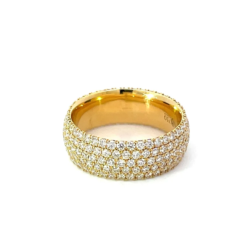 Bohemian-Inspired Jewelry For Free-Spirited Fashion Precision Set Five Row Diamond Pave Eternity Band Bohemian-Inspired Jewelry For Free-Spirited Fashion Precision Set Five Row Diamond Pave Eternity Band