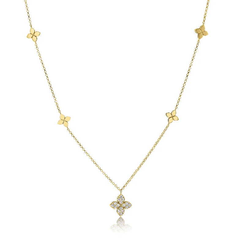Luxury Jewelry Sale – Sparkle For Less Roberto Coin Love By The Yard 5 Flower Station Necklace Luxury Jewelry Sale – Sparkle For Less Roberto Coin Love By The Yard 5 Flower Station Necklace