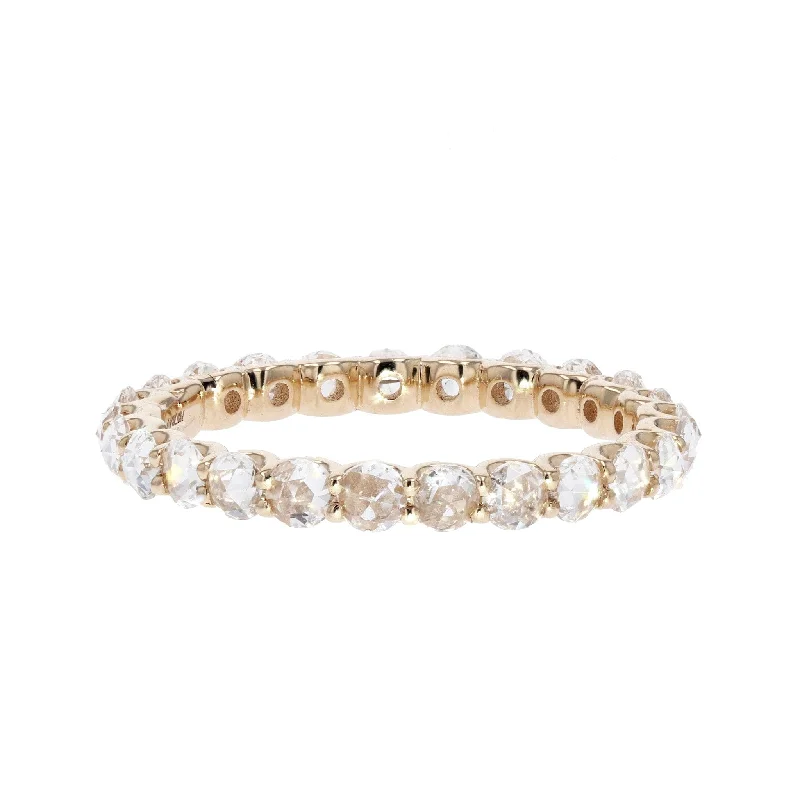 Premium Jewelry Now Available At Special Discounts Rose-Cut Diamond Eternity Engagement Ring Band in Yellow Gold Premium Jewelry Now Available At Special Discounts Rose-Cut Diamond Eternity Engagement Ring Band in Yellow Gold