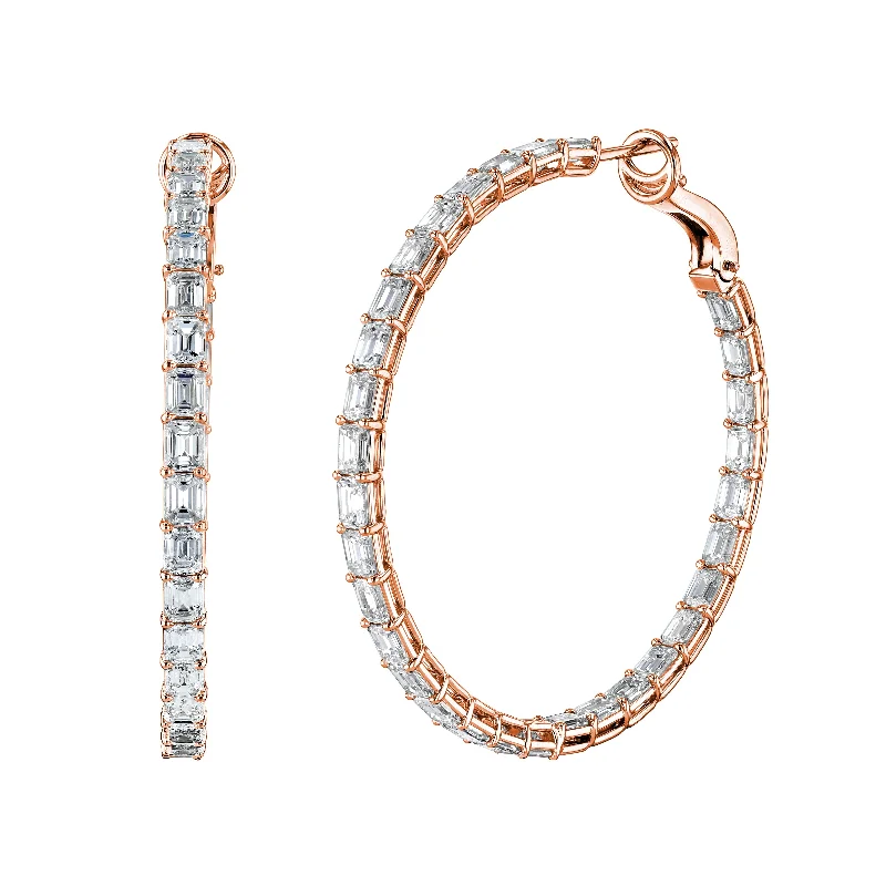 Elegant Jewelry At Unbeatable Offers – Shop Before It's Gone Rose Gold Emerald-Cut Diamond Hoops Elegant Jewelry At Unbeatable Offers – Shop Before It's Gone Rose Gold Emerald-Cut Diamond Hoops