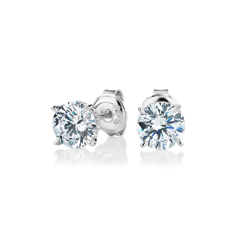 Bestselling Jewelry Now On Sale – Elevate Your Look Round Brilliant stud earrings with 2.18 carats* of diamond simulants in sterling silver Bestselling Jewelry Now On Sale – Elevate Your Look Round Brilliant stud earrings with 2.18 carats* of diamond simulants in sterling silver