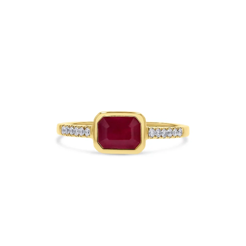 Bestselling Jewelry At Special Promotional Rates Ruby Bezel-Set Ring by Kimberly Collins Bestselling Jewelry At Special Promotional Rates Ruby Bezel-Set Ring by Kimberly Collins