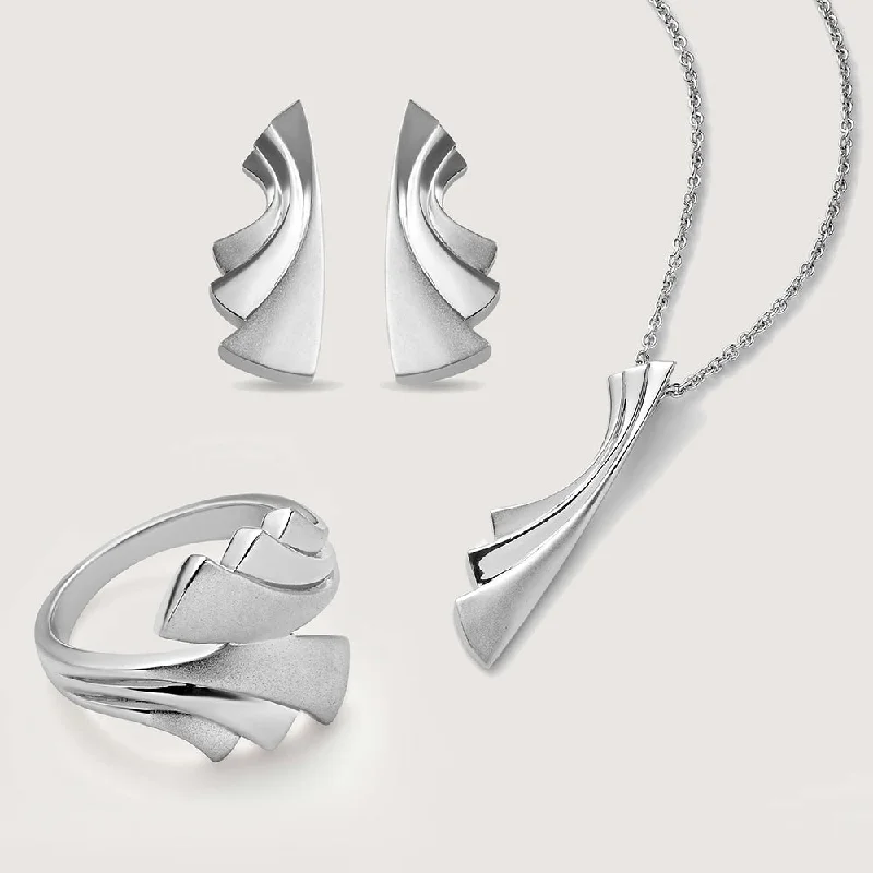 Once-A-Year Jewelry Sale – Grab Your Favorites Now Sandblast Texture Necklace + Sandblast Texture Stud Earrings + Sandblast Texture Ring