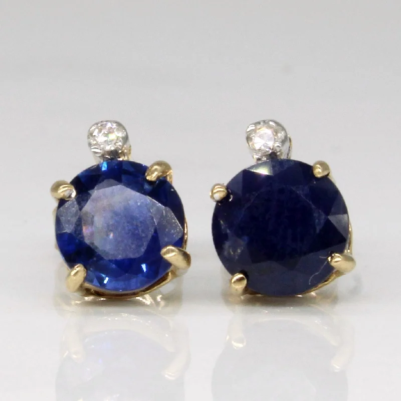 The Jewelry Sale You've Been Waiting For Is Here Sapphire & Diamond Stud Earrings | 1.20ctw, 0.02ctw | The Jewelry Sale You've Been Waiting For Is Here Sapphire & Diamond Stud Earrings | 1.20ctw, 0.02ctw |