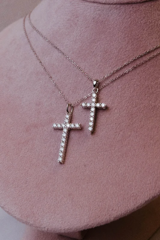 Your Dream Jewelry At Dream Prices – Shop Now Khloe Duo .925 Sterling Silver Moissanite Cross Duo Your Dream Jewelry At Dream Prices – Shop Now Khloe Duo .925 Sterling Silver Moissanite Cross Duo