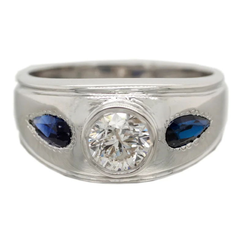 Luxury Jewelry Clearance – Shop Premium Styles Now Vintage 1ct Diamond & 0.50ctw Sapphire Band Ring - 14k White Gold | Size 7.50 Luxury Jewelry Clearance – Shop Premium Styles Now Vintage 1ct Diamond & 0.50ctw Sapphire Band Ring - 14k White Gold | Size 7.50