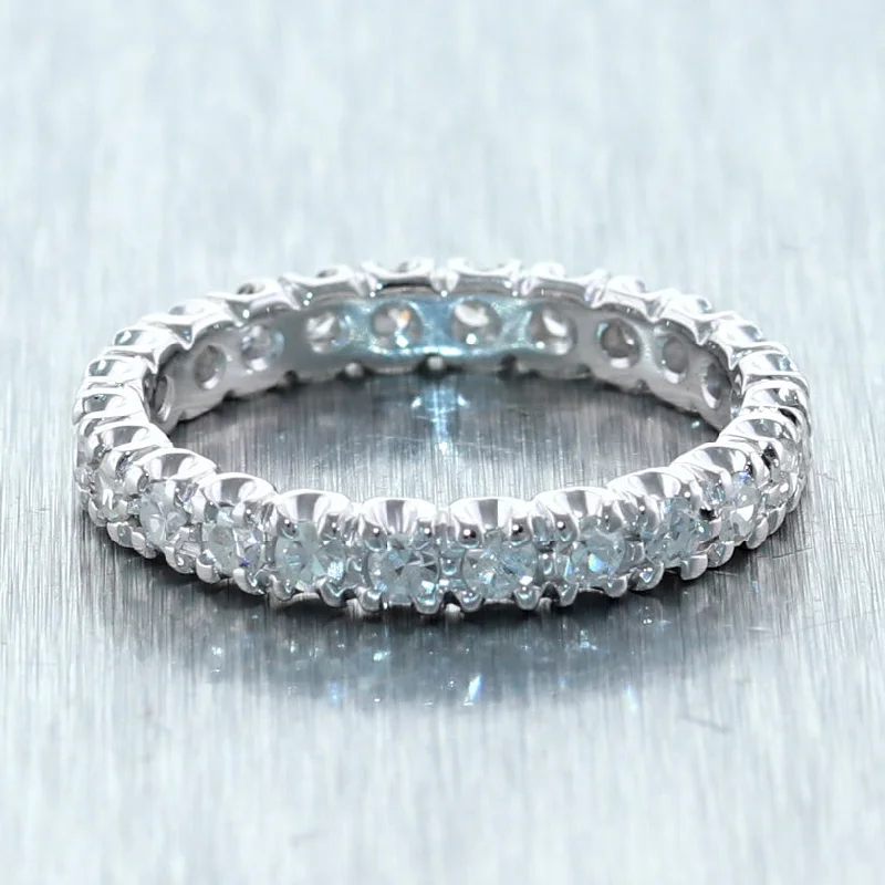 Unique Jewelry For Less – Shop The Sale Now Vintage Estate 14k White Gold 1ctw Diamond Eternity Wedding Band Ring Unique Jewelry For Less – Shop The Sale Now Vintage Estate 14k White Gold 1ctw Diamond Eternity Wedding Band Ring