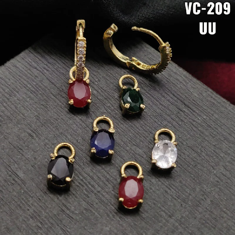 High-End Jewelry, Now More Affordable Than Ever Vivah Creation Ad Stone Assorted Color Stud Earrings High-End Jewelry, Now More Affordable Than Ever Vivah Creation Ad Stone Assorted Color Stud Earrings