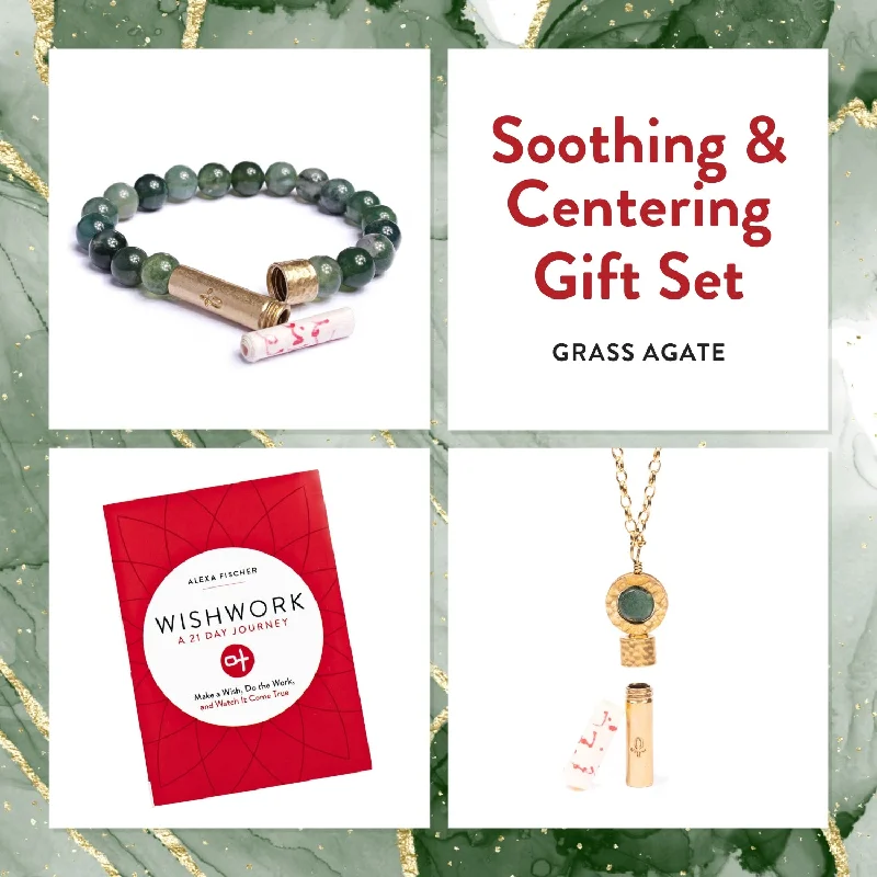 Exclusive Jewelry Bundles At Discounted Prices Grass Agate Intention Jewelry Gift Set