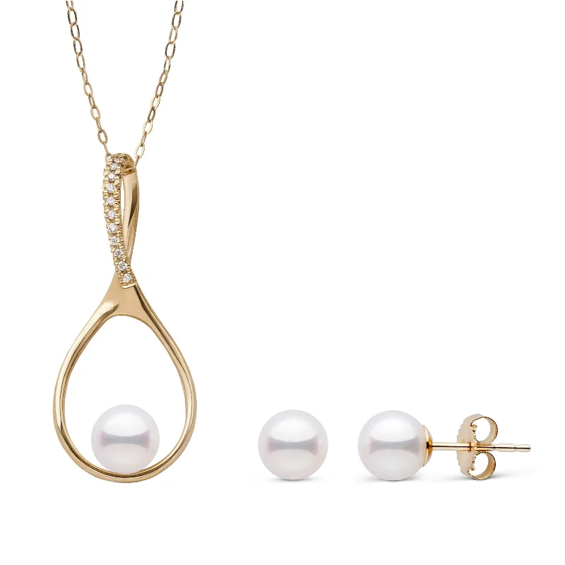 Timeless Beauty, Unbeatable Deals – Jewelry Sale On Wishbone Collection 6.5-7.0 mm Akoya Pearl and Diamond Pendant and Stud Earrings Set Timeless Beauty, Unbeatable Deals – Jewelry Sale On Wishbone Collection 6.5-7.0 mm Akoya Pearl and Diamond Pendant and Stud Earrings Set