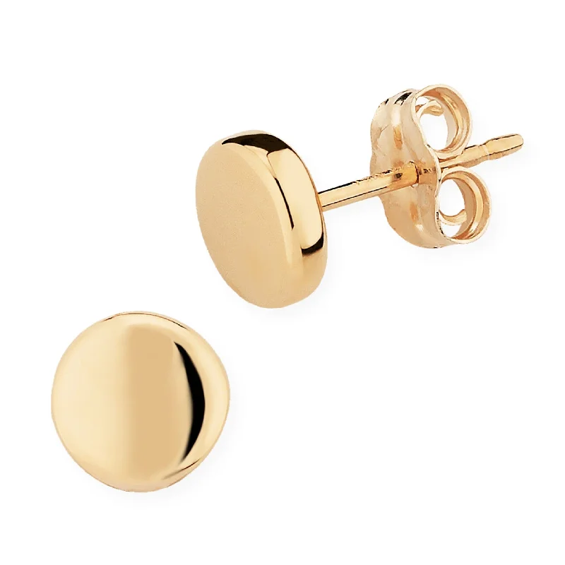 Jewelry Sale Bonanza – Grab Your Sparkle Now Yellow Gold Flat Round Stud Earrings by Carla | Nancy B. Jewelry Sale Bonanza – Grab Your Sparkle Now Yellow Gold Flat Round Stud Earrings by Carla | Nancy B.